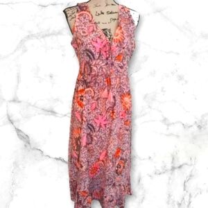 New Madewell Bali Light Pastel Print Maxi Dress Women's Size 6